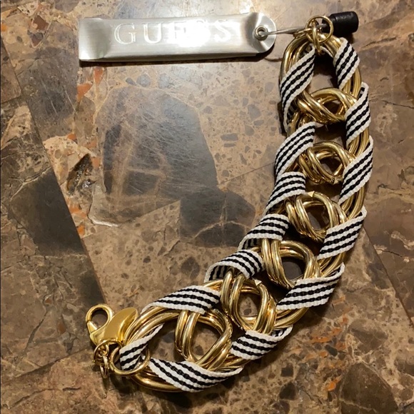 Guess Black, White, and Gold Bracelet - Picture 2 of 4
